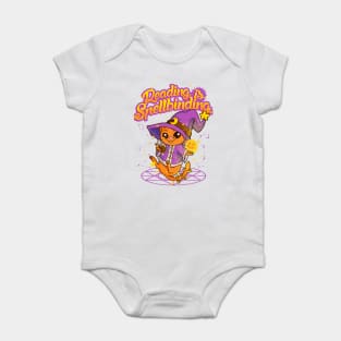 Kawaii Pastel Goth Reading is Spellbinding Funny Cat Cute Halloween Baby Bodysuit